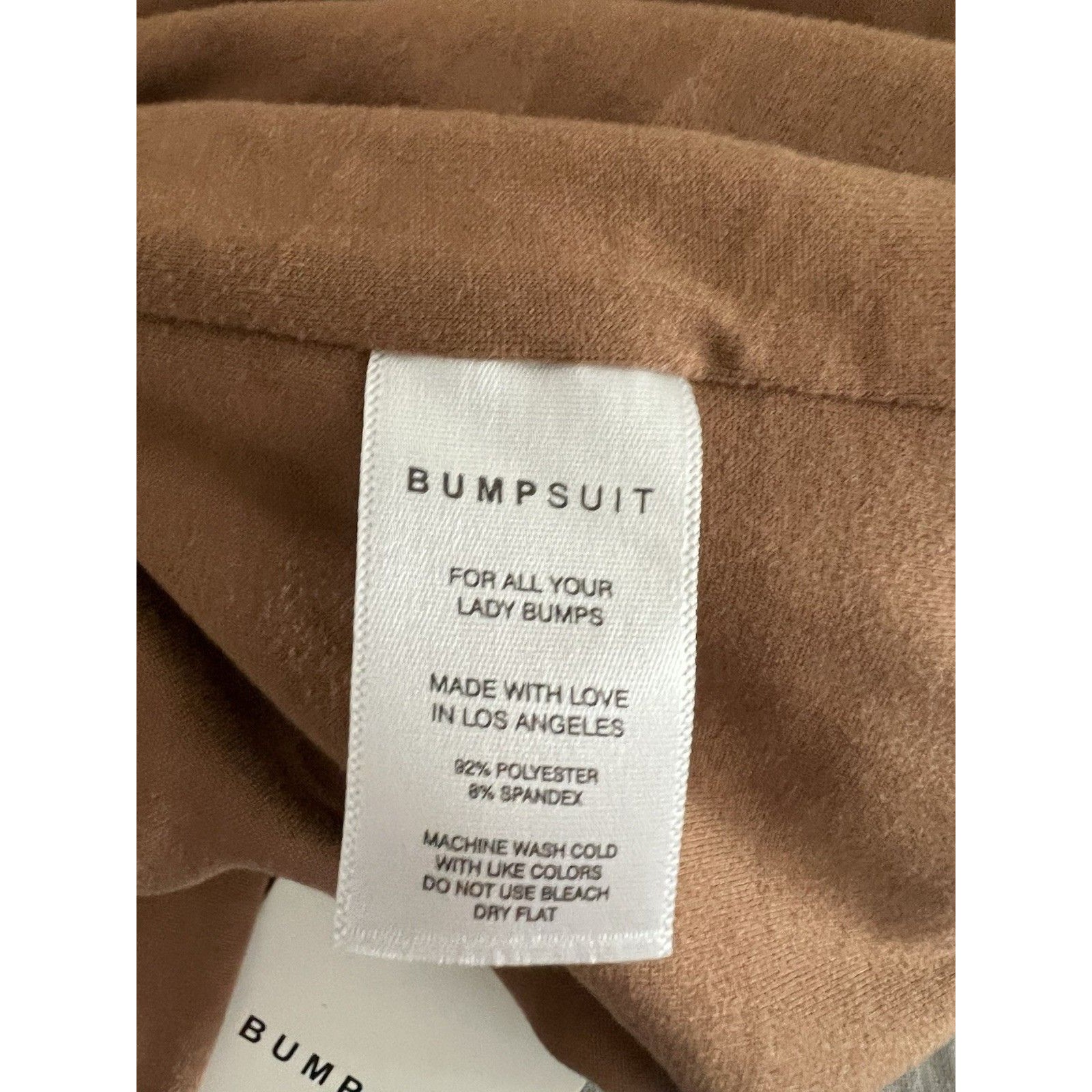 Bumpsuit The Lucy Unitard One Piece Jump Soft Jersey Mocha Maternity Outfit M — image 3 of 8